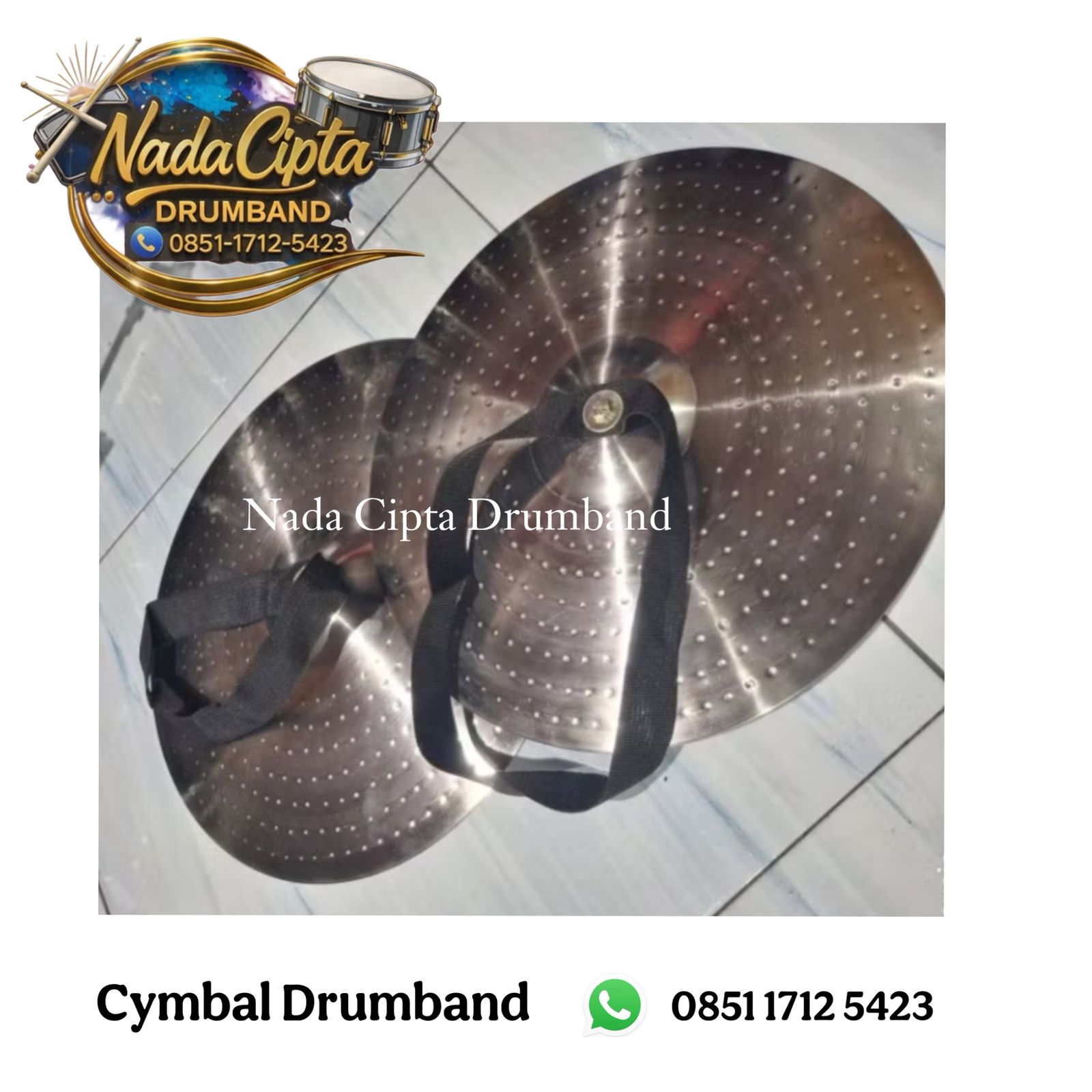 Cymbal Putih Drumband
